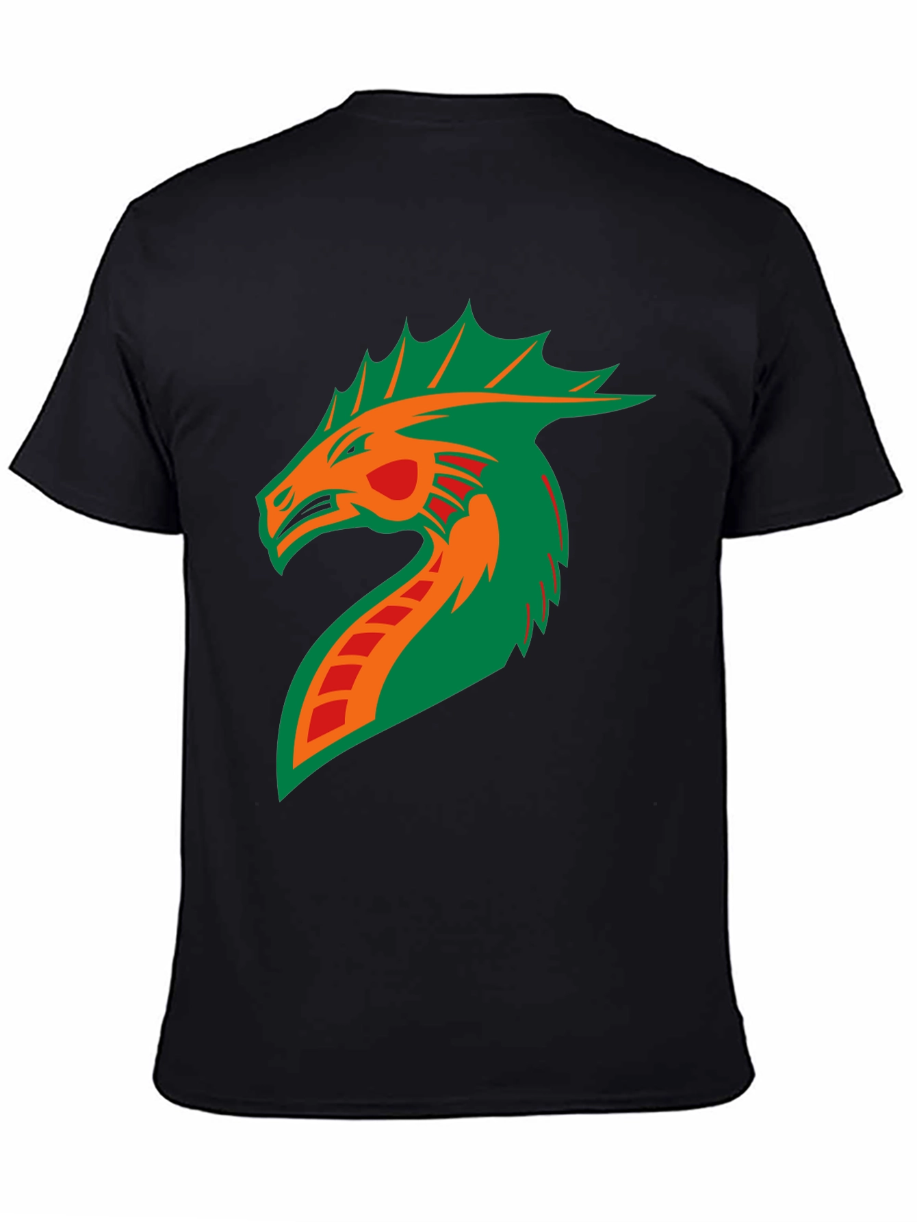 Dragon Graphic Print Black T-Shirt