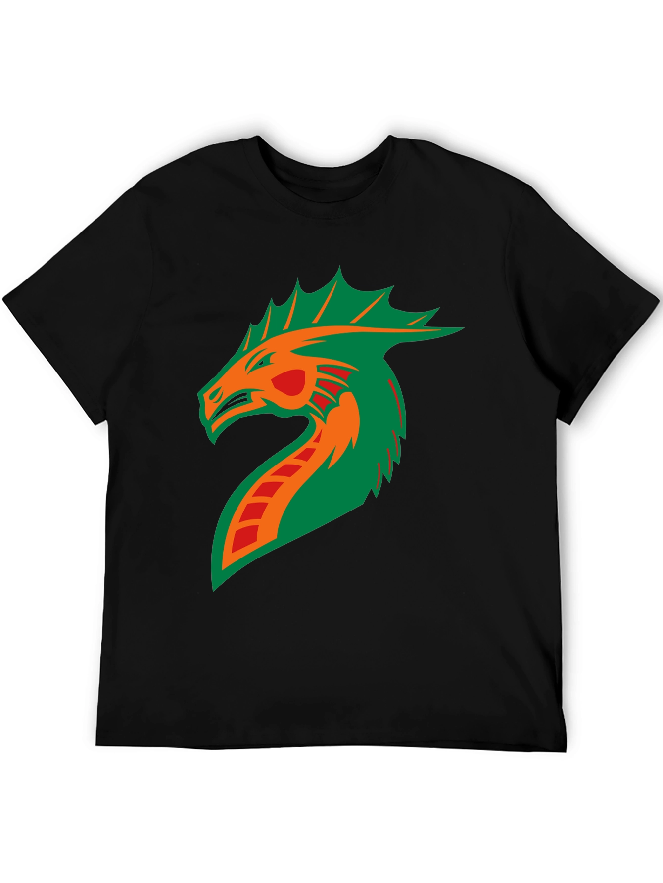 Dragon Graphic Print Black T-Shirt