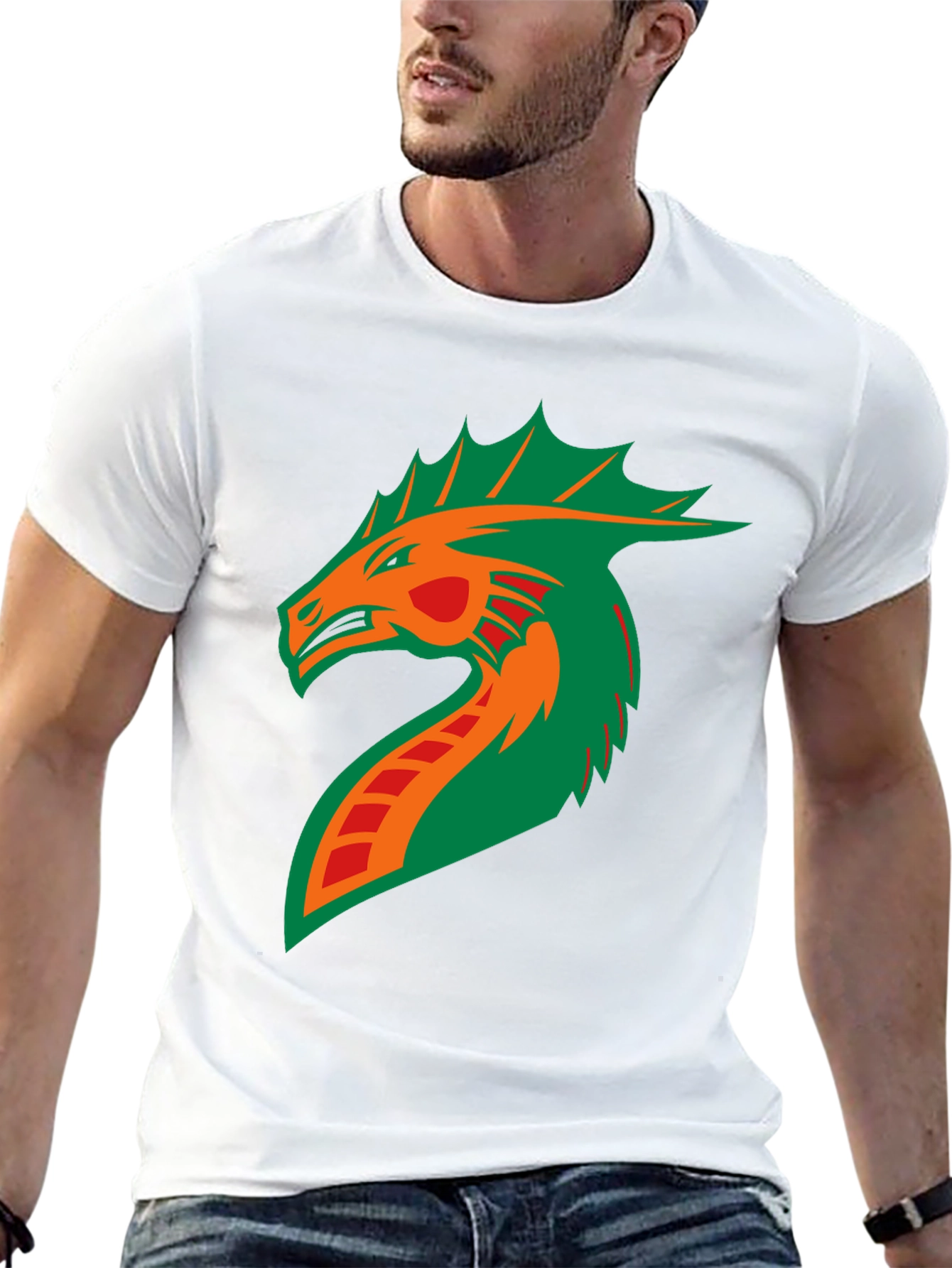Dragon Graphic Print Black T-Shirt