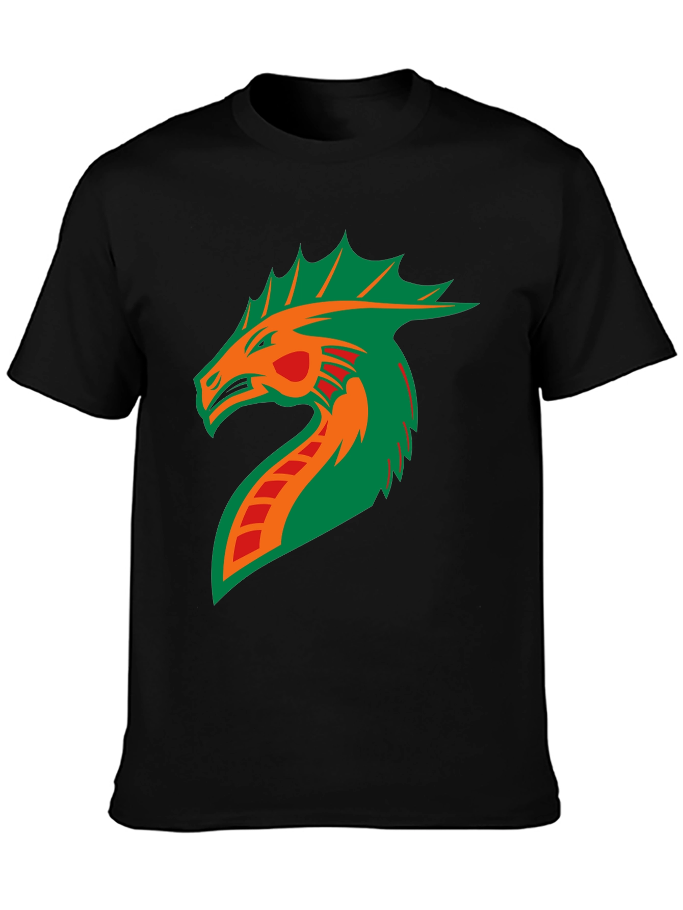 Dragon Graphic Print Black T-Shirt