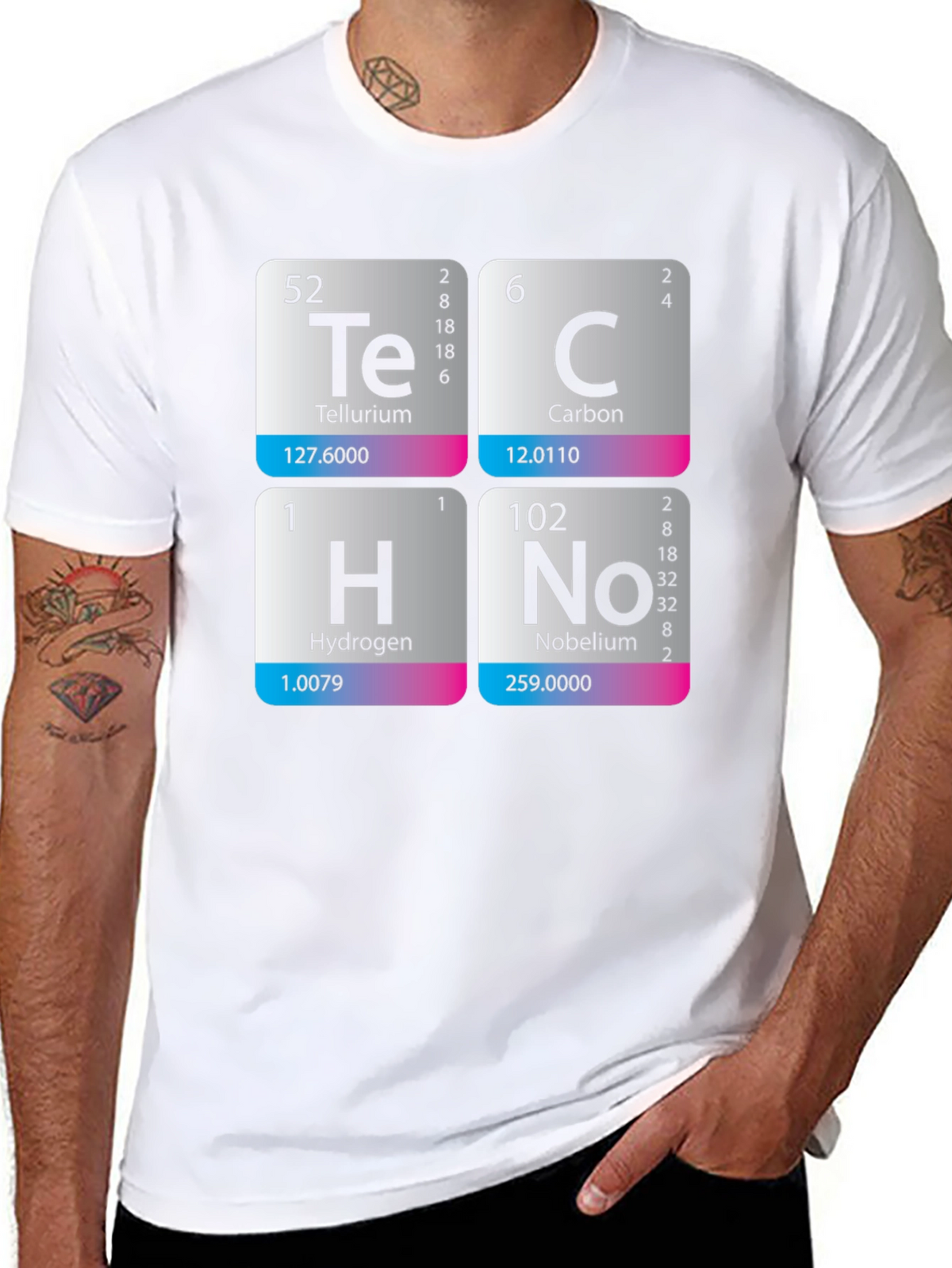 Periodic Table Techno T-Shirt - Science Music Tee