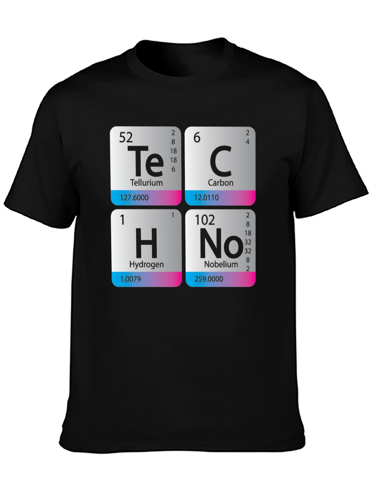 Periodic Table Techno T-Shirt - Science Music Tee