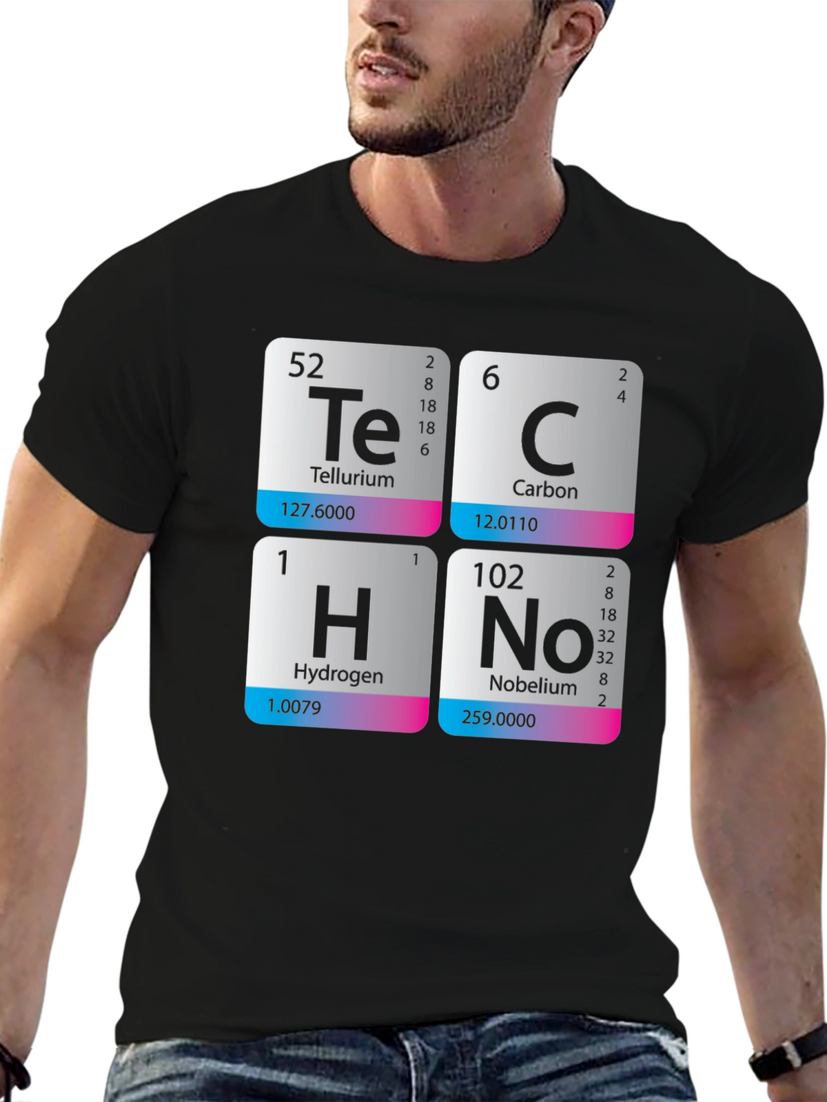 Periodic Table Techno T-Shirt - Science Music Tee