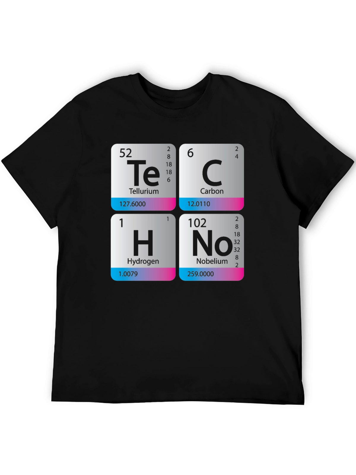 Periodic Table Techno T-Shirt - Science Music Tee