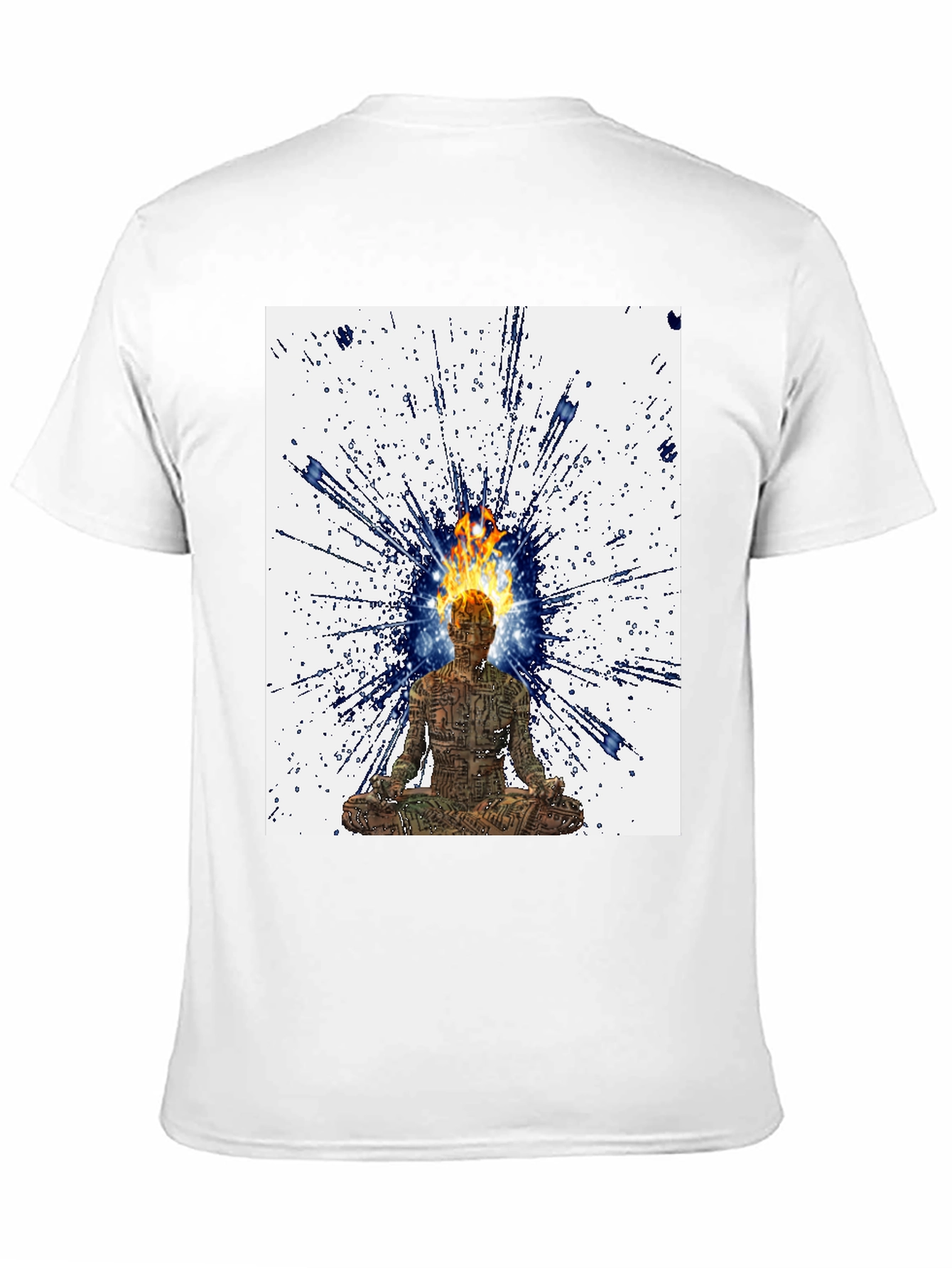 Enlightened Mind T-Shirt - Fire Meditation Design