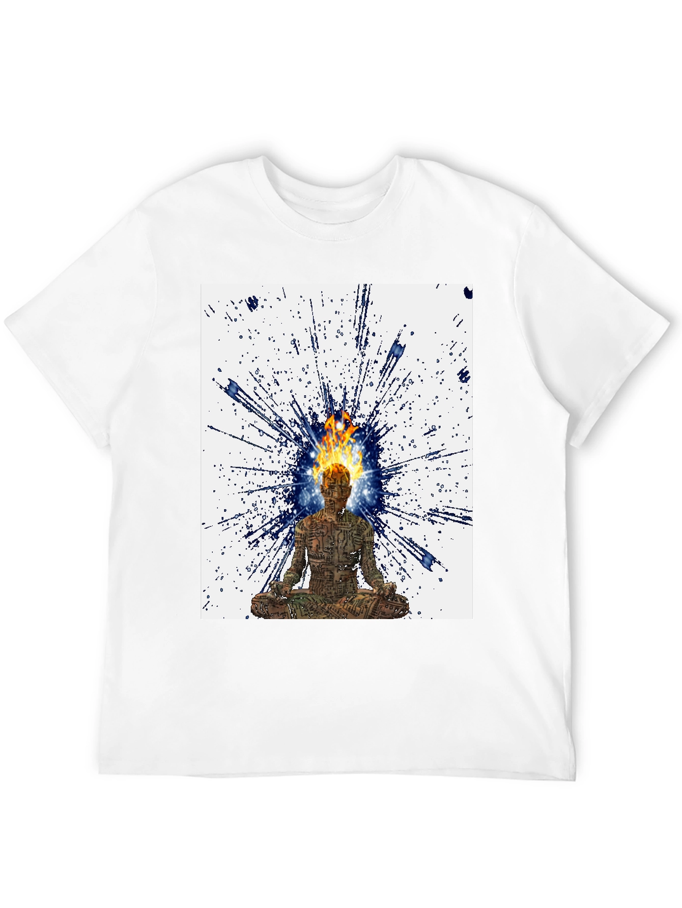 Enlightened Mind T-Shirt - Fire Meditation Design