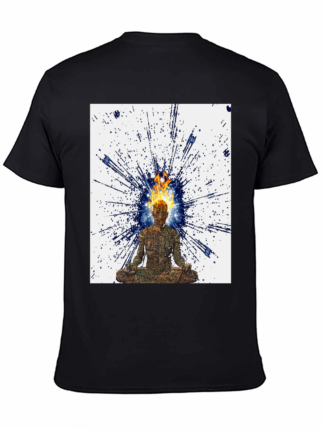 Enlightened Mind T-Shirt - Fire Meditation Design