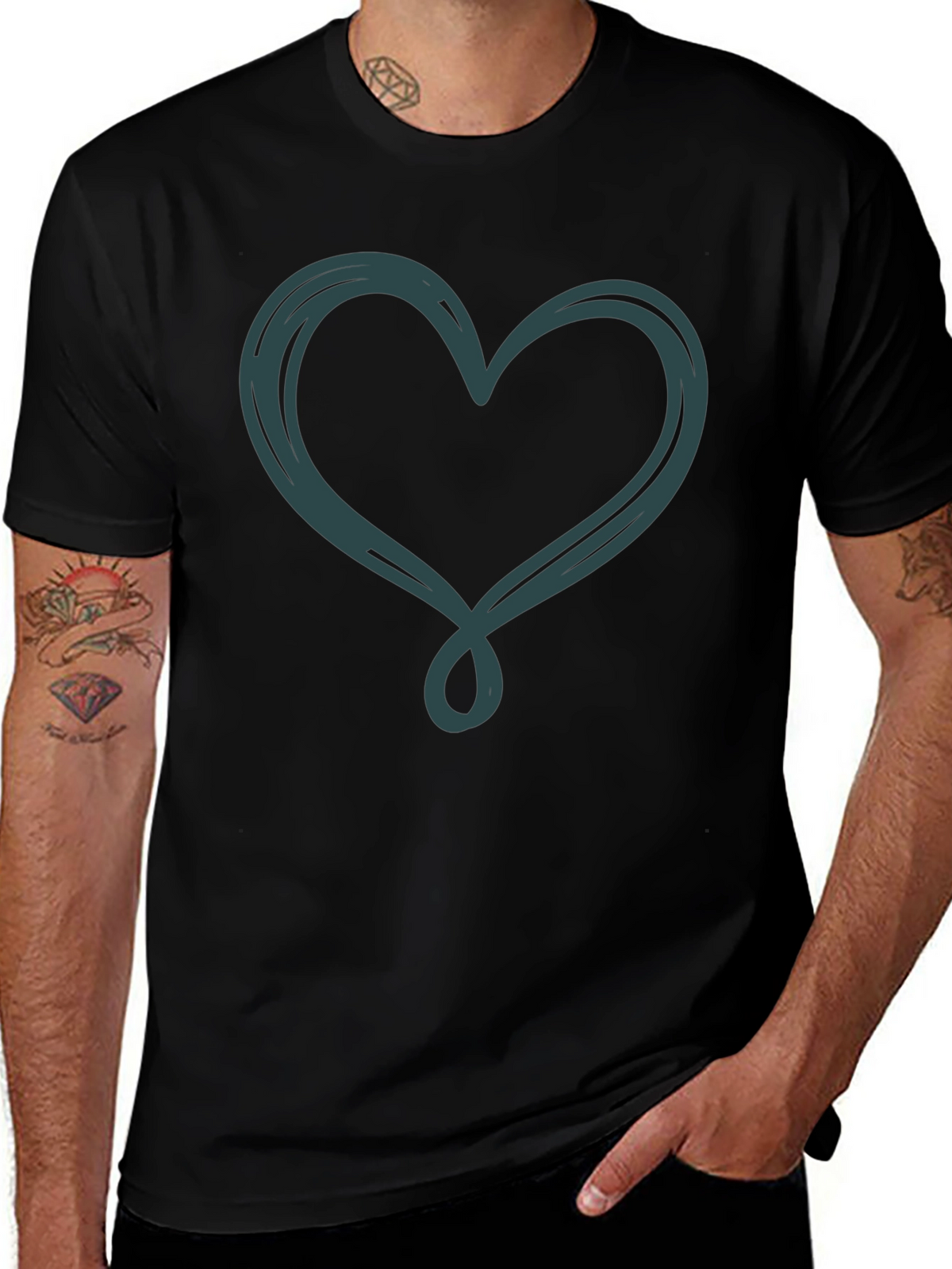 Heart Scribble Graphic Tee