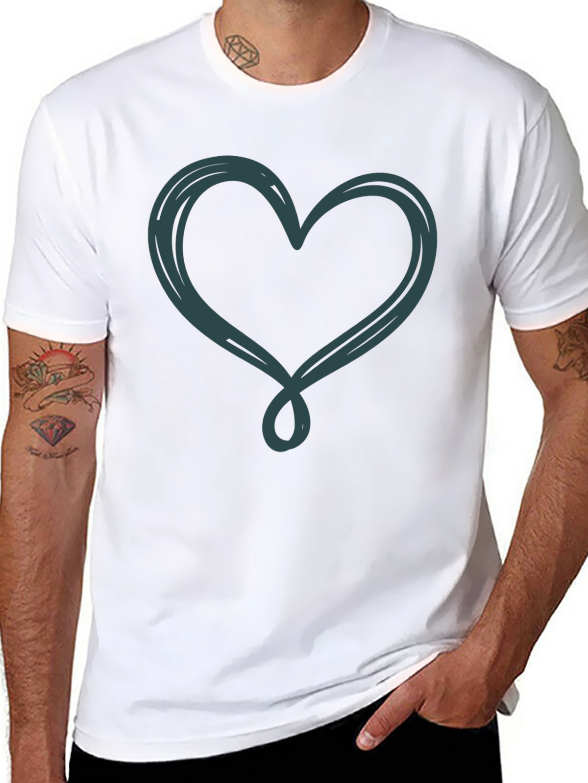 Heart Scribble Graphic Tee
