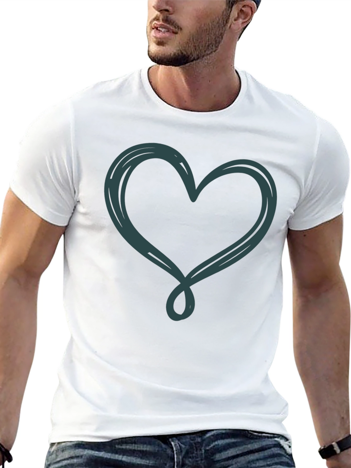 Heart Scribble Graphic Tee