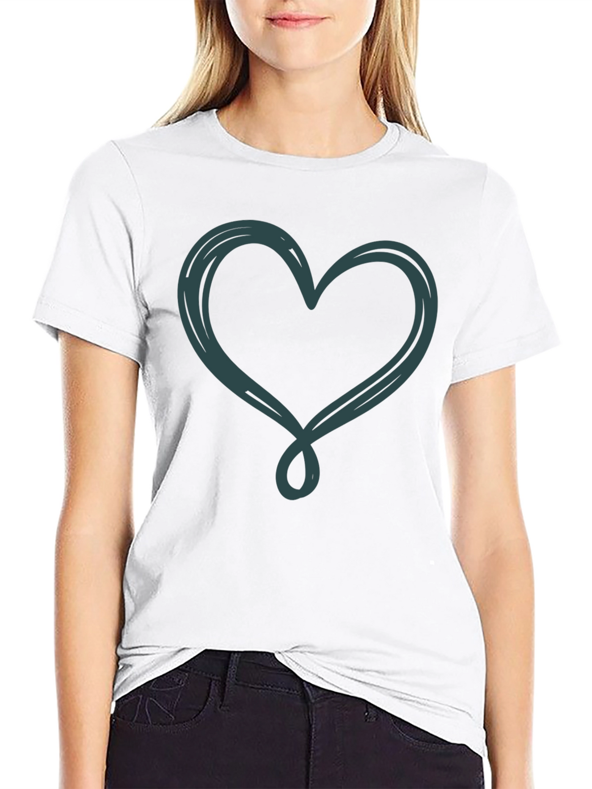 Heart Scribble Graphic Tee