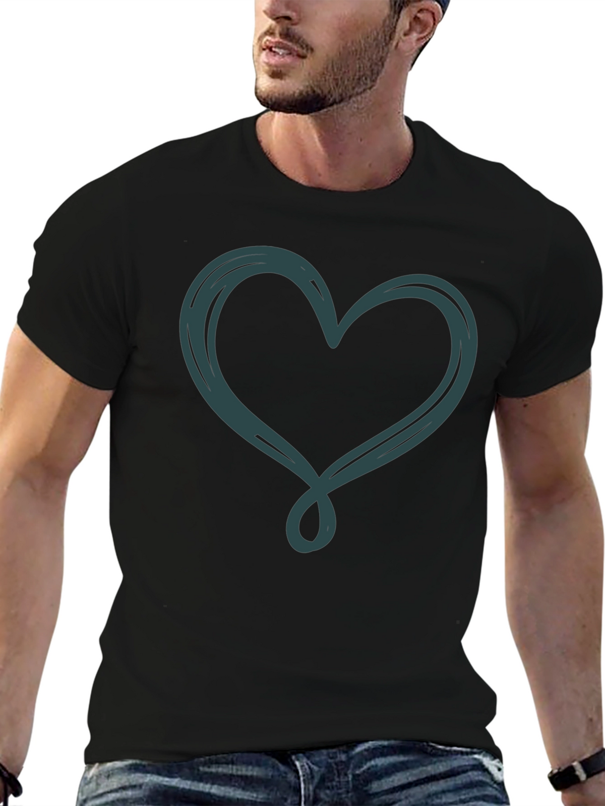Heart Scribble Graphic Tee
