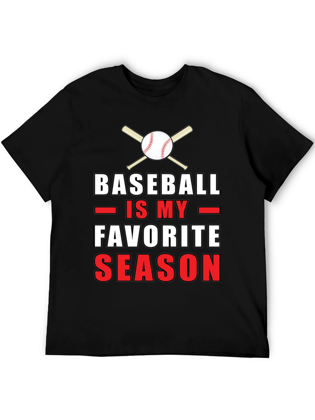 Baseball is My Favorite Season Graphic T-Shirt