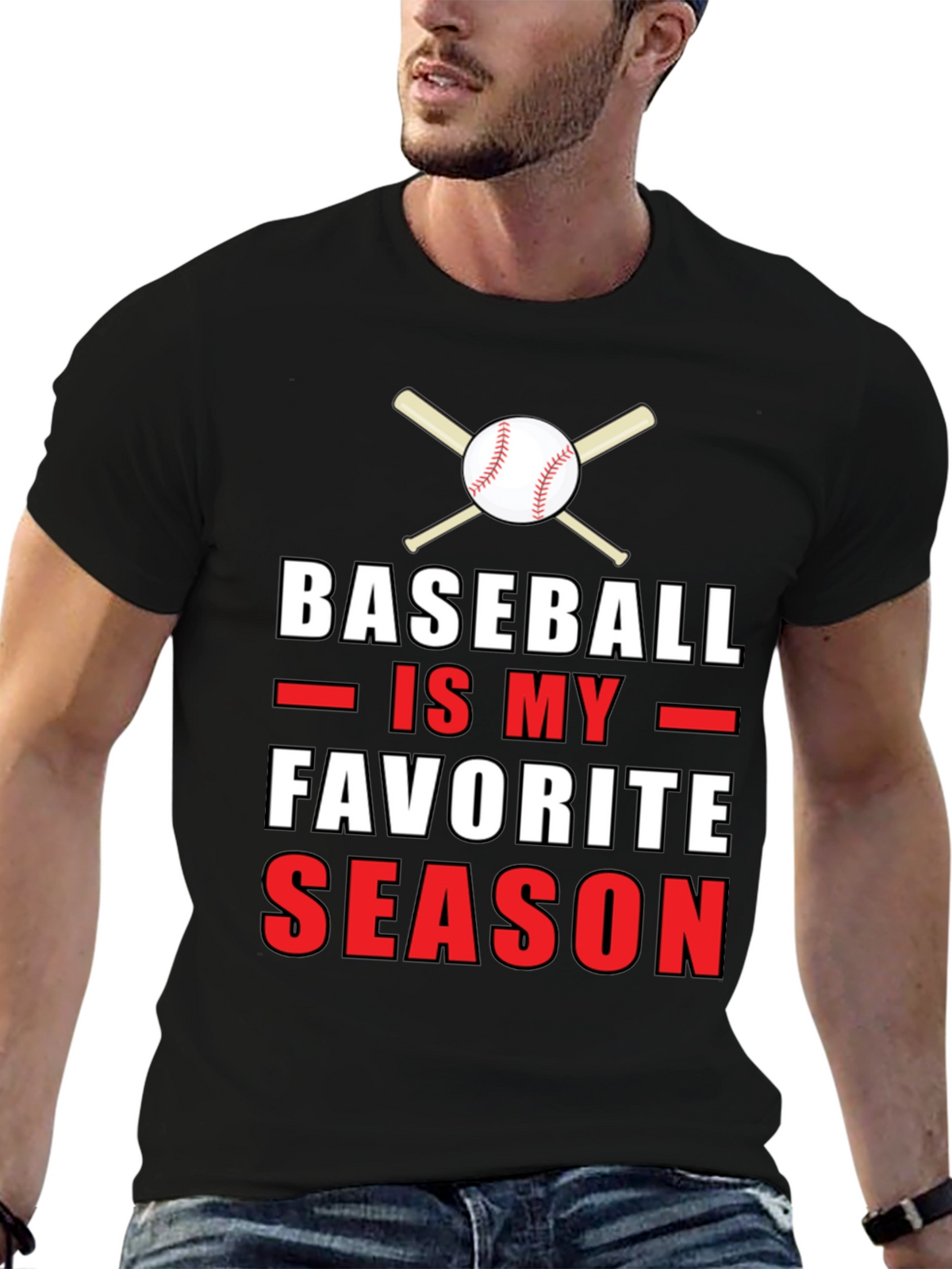 Baseball is My Favorite Season Graphic T-Shirt