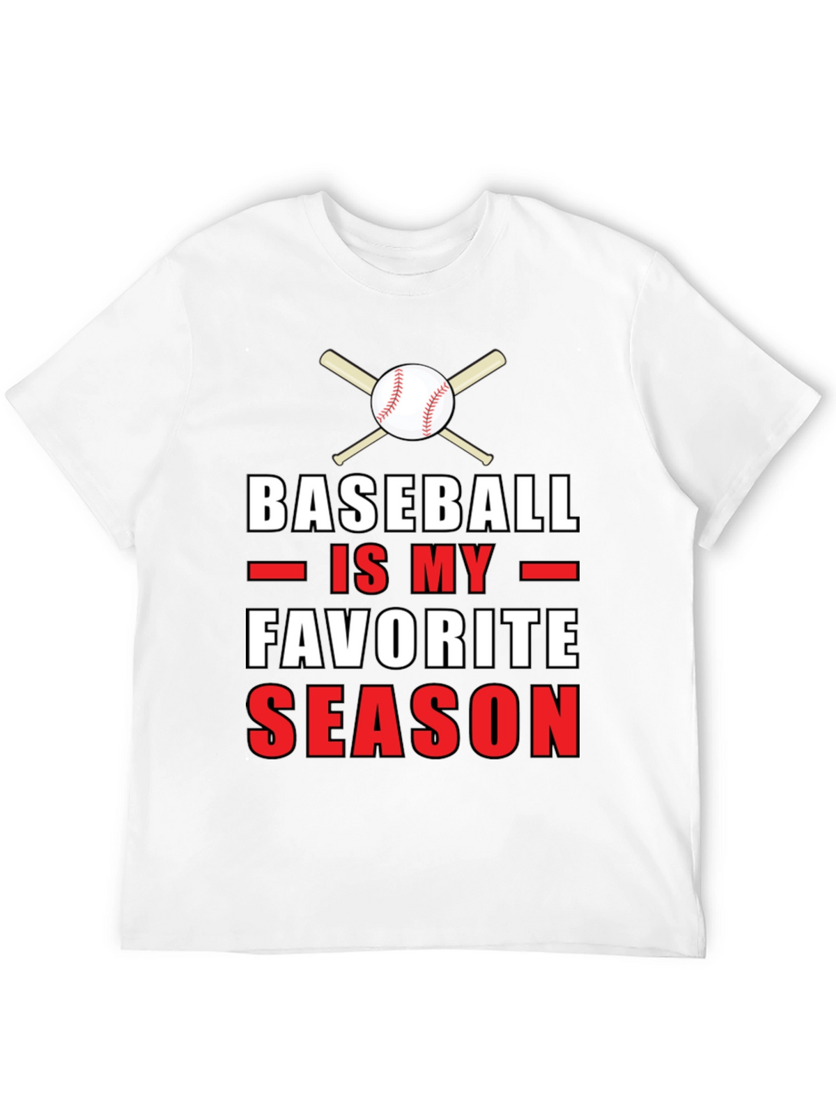 Baseball is My Favorite Season Graphic T-Shirt