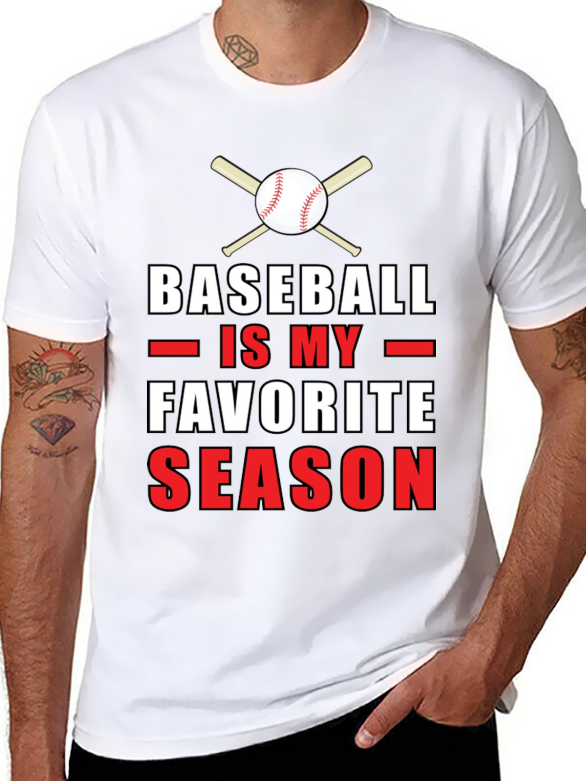 Baseball is My Favorite Season Graphic T-Shirt