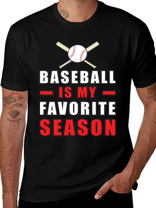 Baseball is My Favorite Season Graphic T-Shirt