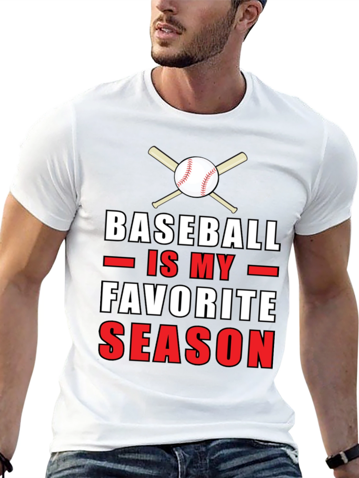 Baseball is My Favorite Season Graphic T-Shirt