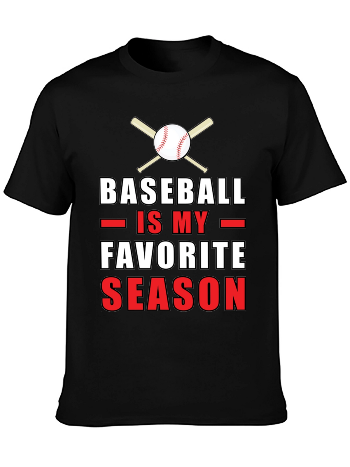 Baseball is My Favorite Season Graphic T-Shirt