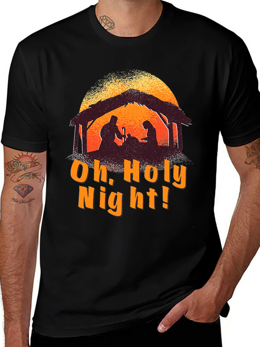 Oh Holy Night Nativity Silhouette T-Shirt