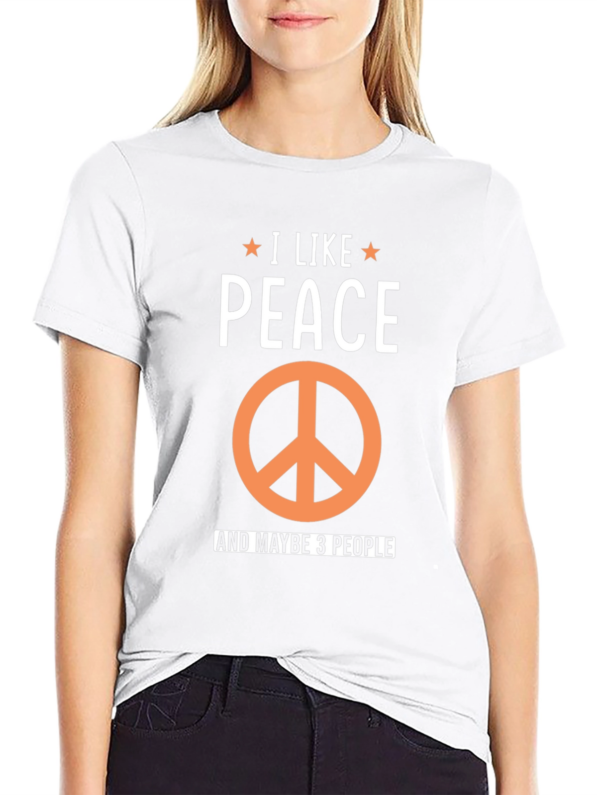 I Like Peace And Maybe 3 People Graphic T-Shirt