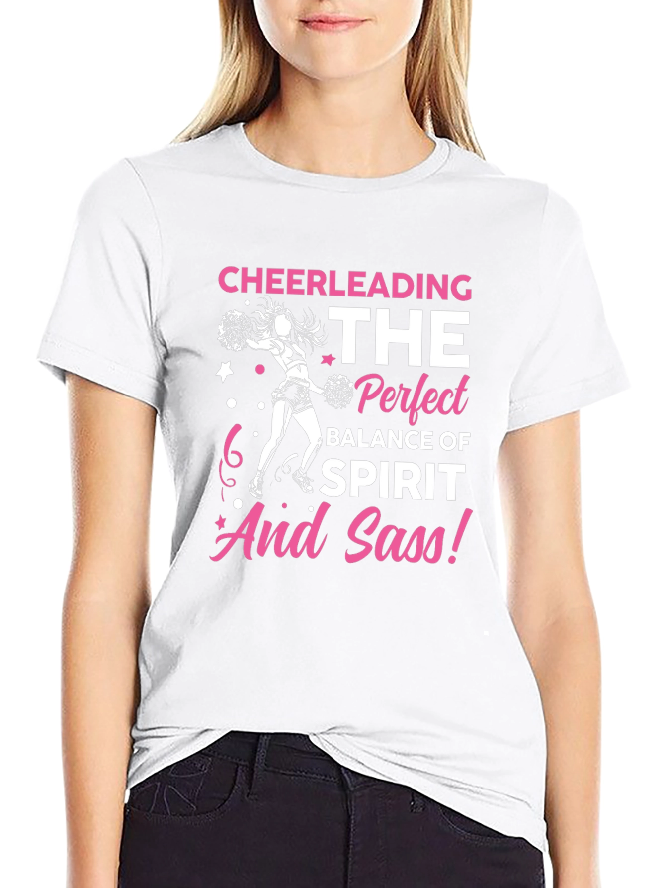 Cheerleading Spirit and Sass Graphic T-Shirt