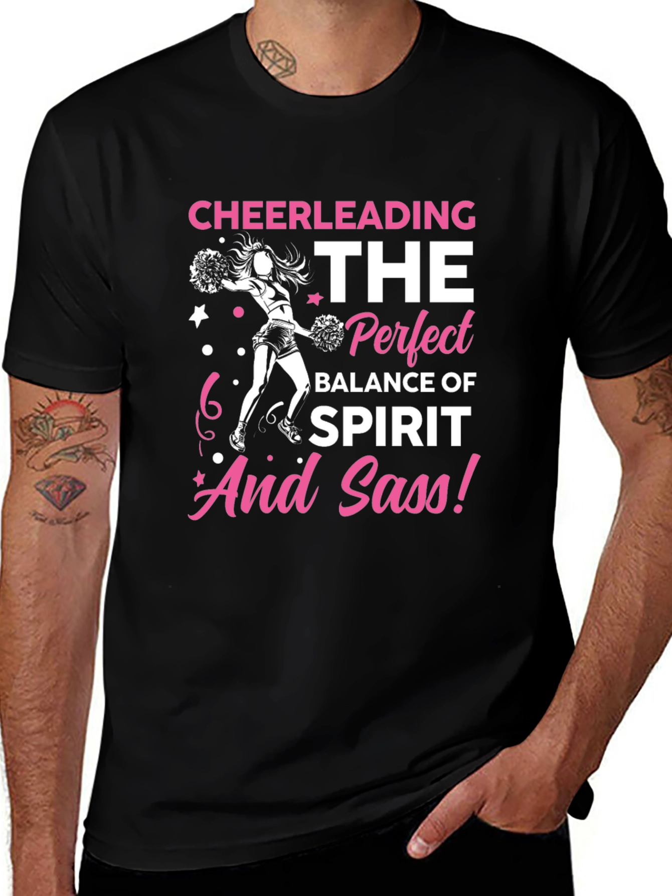 Cheerleading Spirit and Sass Graphic T-Shirt