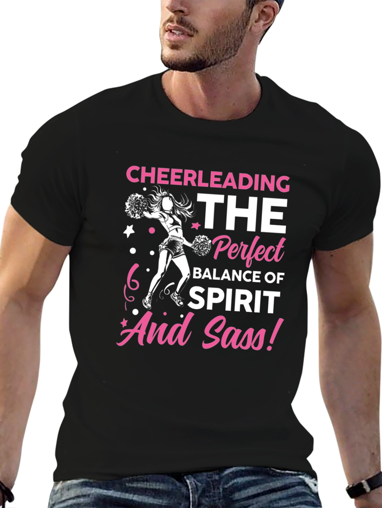 Cheerleading Spirit and Sass Graphic T-Shirt