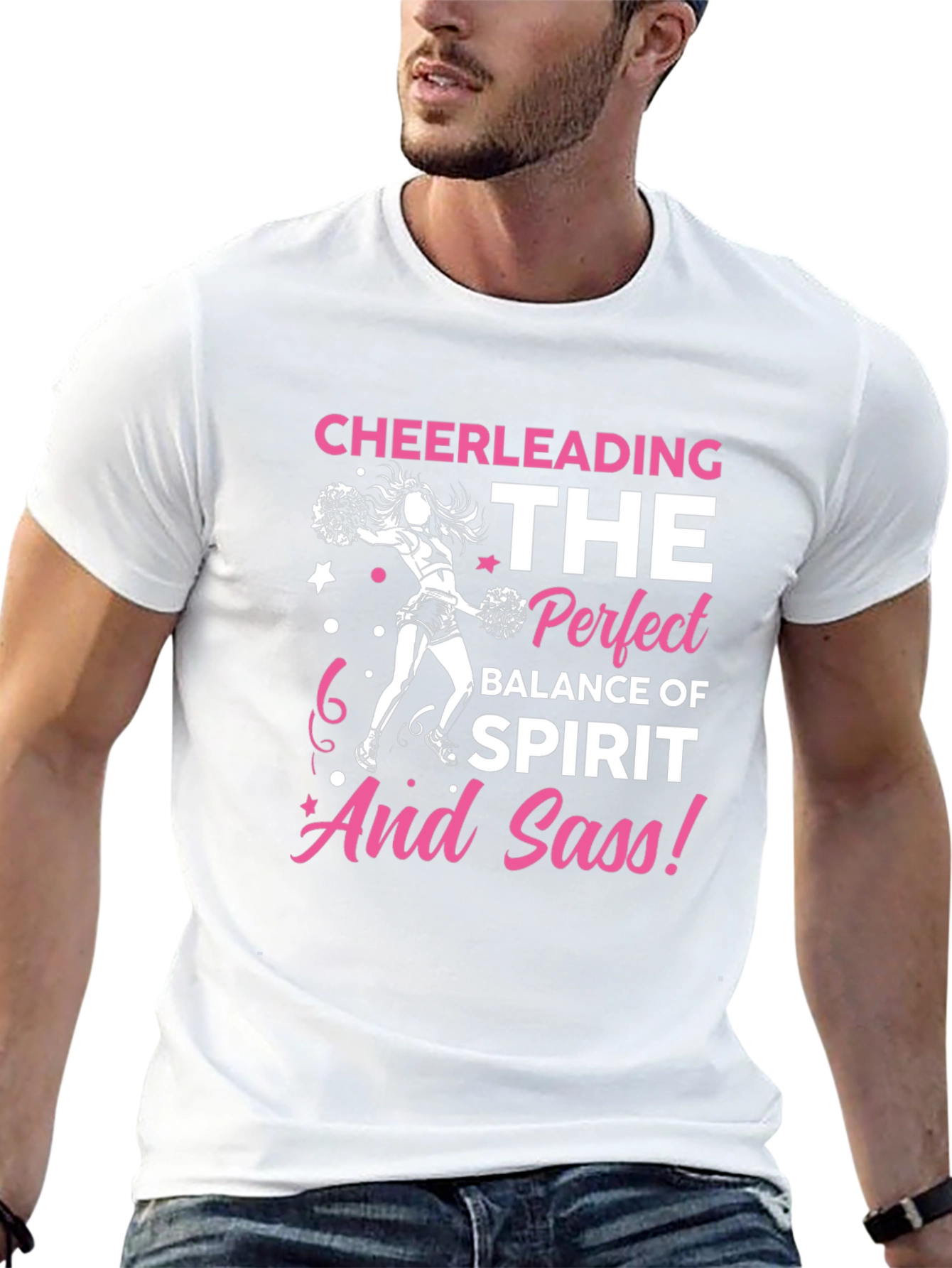 Cheerleading Spirit and Sass Graphic T-Shirt