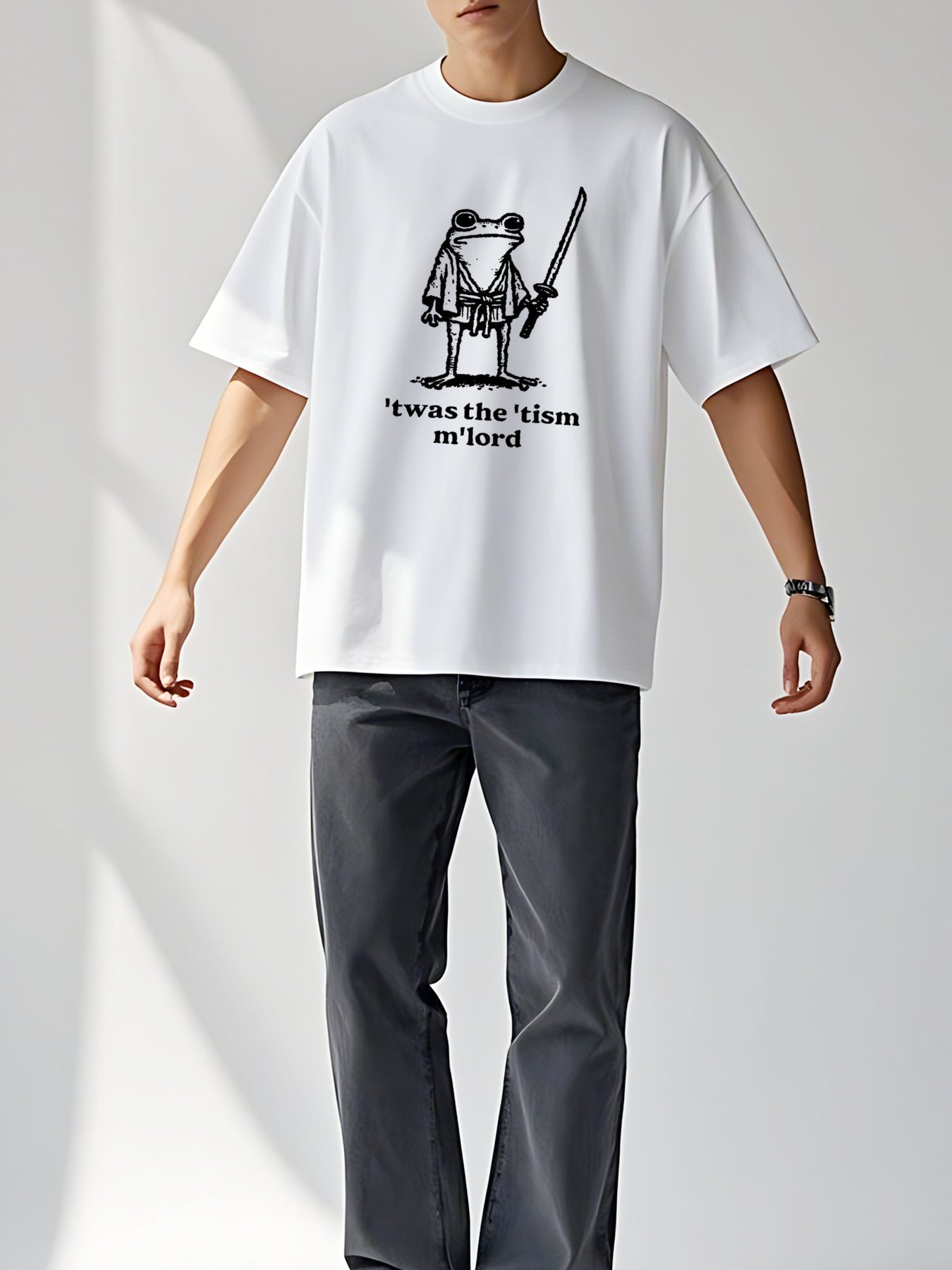 T-shirt Tokyo-tiger-focused-samurai-frog-washed-t-shirt