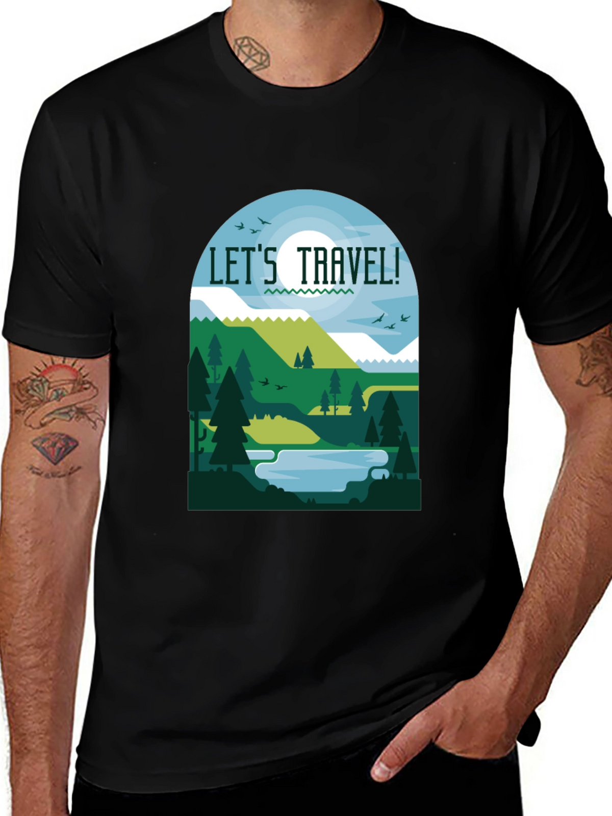 Lets Travel T-Shirt - Adventure Awaits!