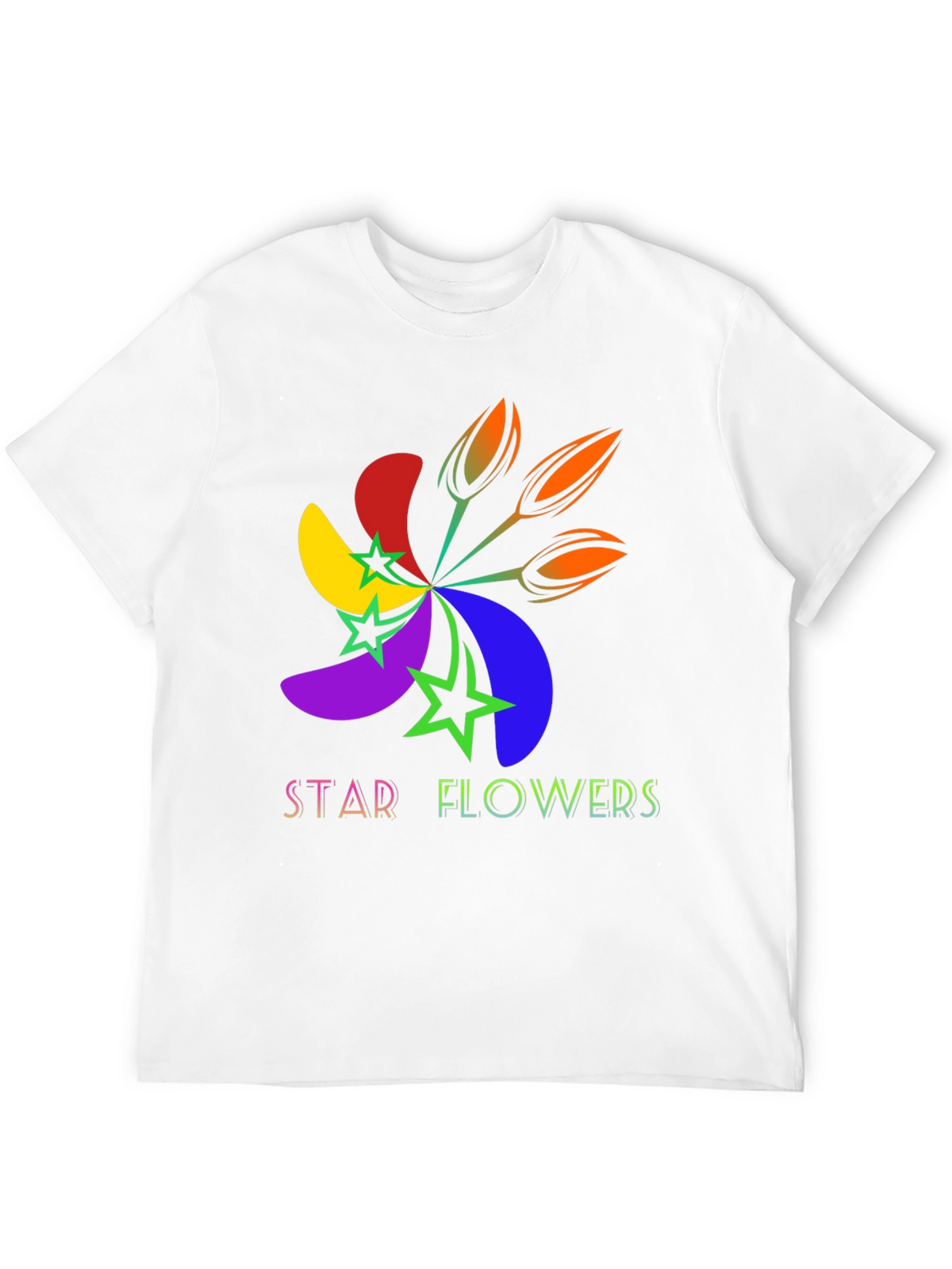 Star Flowers Graphic Tee - Bold & Bright Design