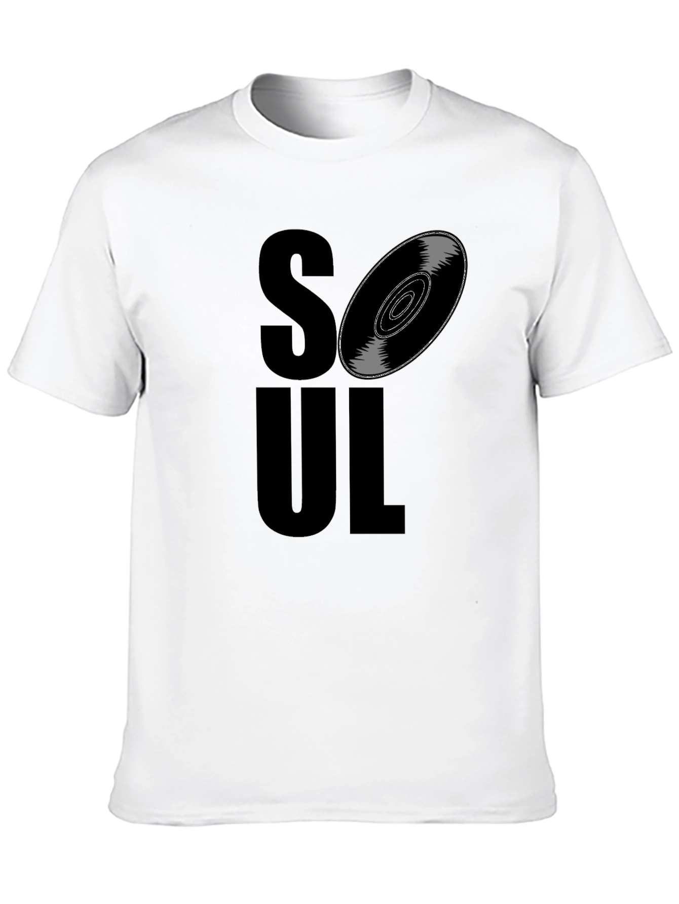 Soul Music Graphic Tee - Black Cotton T-Shirt