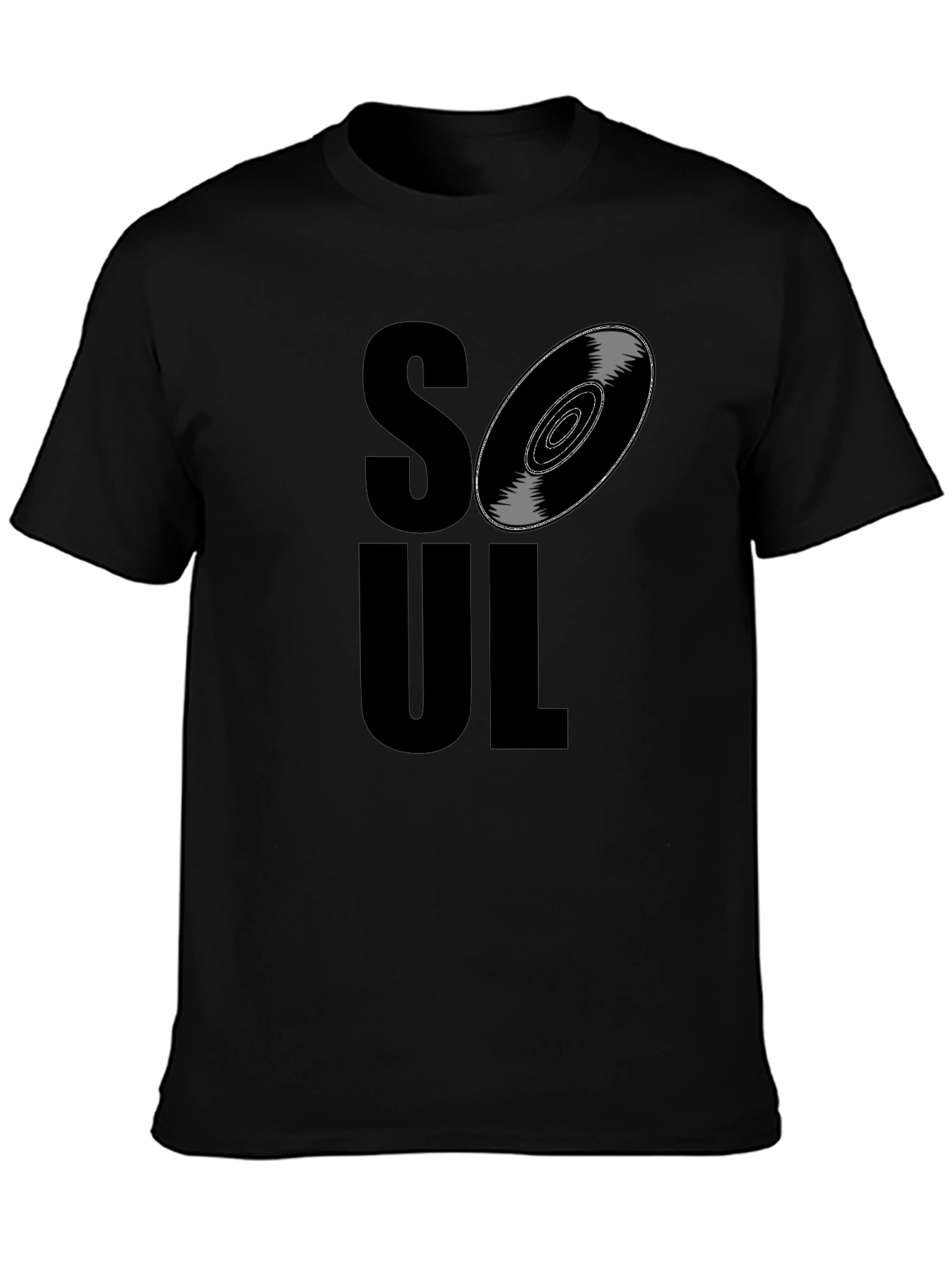 Soul Music Graphic Tee - Black Cotton T-Shirt