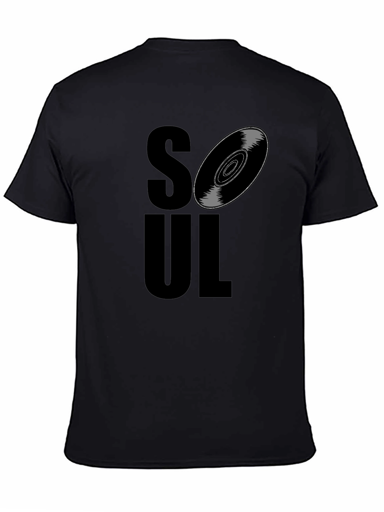 Soul Music Graphic Tee - Black Cotton T-Shirt
