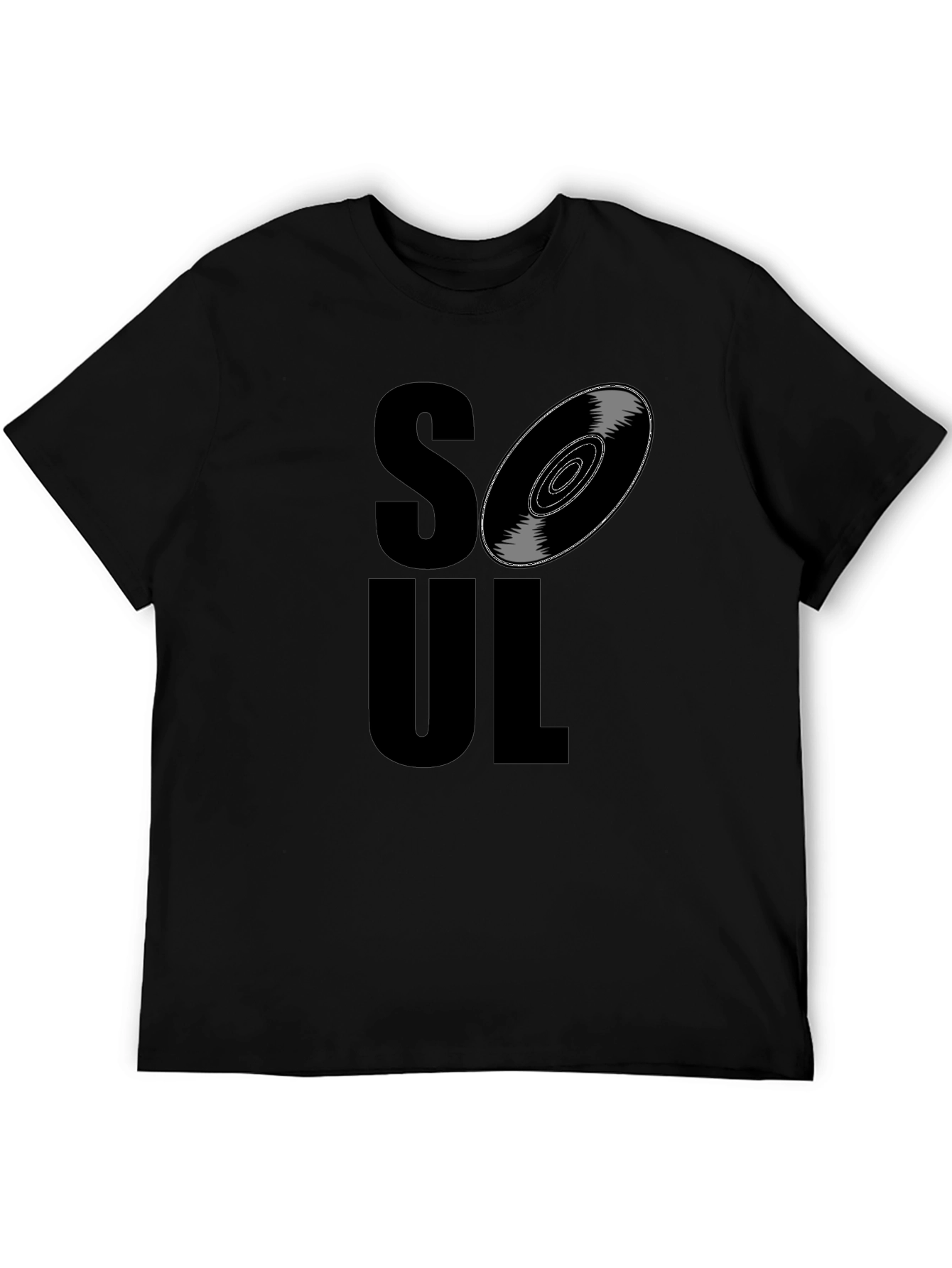 Soul Music Graphic Tee - Black Cotton T-Shirt