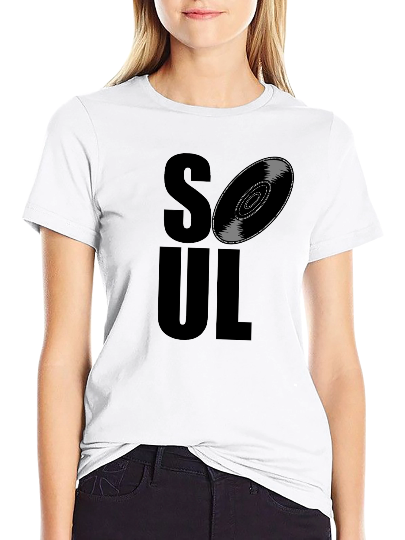 Soul Music Graphic Tee - Black Cotton T-Shirt