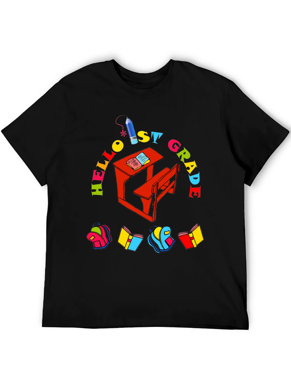 Hello 1st Grade T-Shirt: Back to School Design