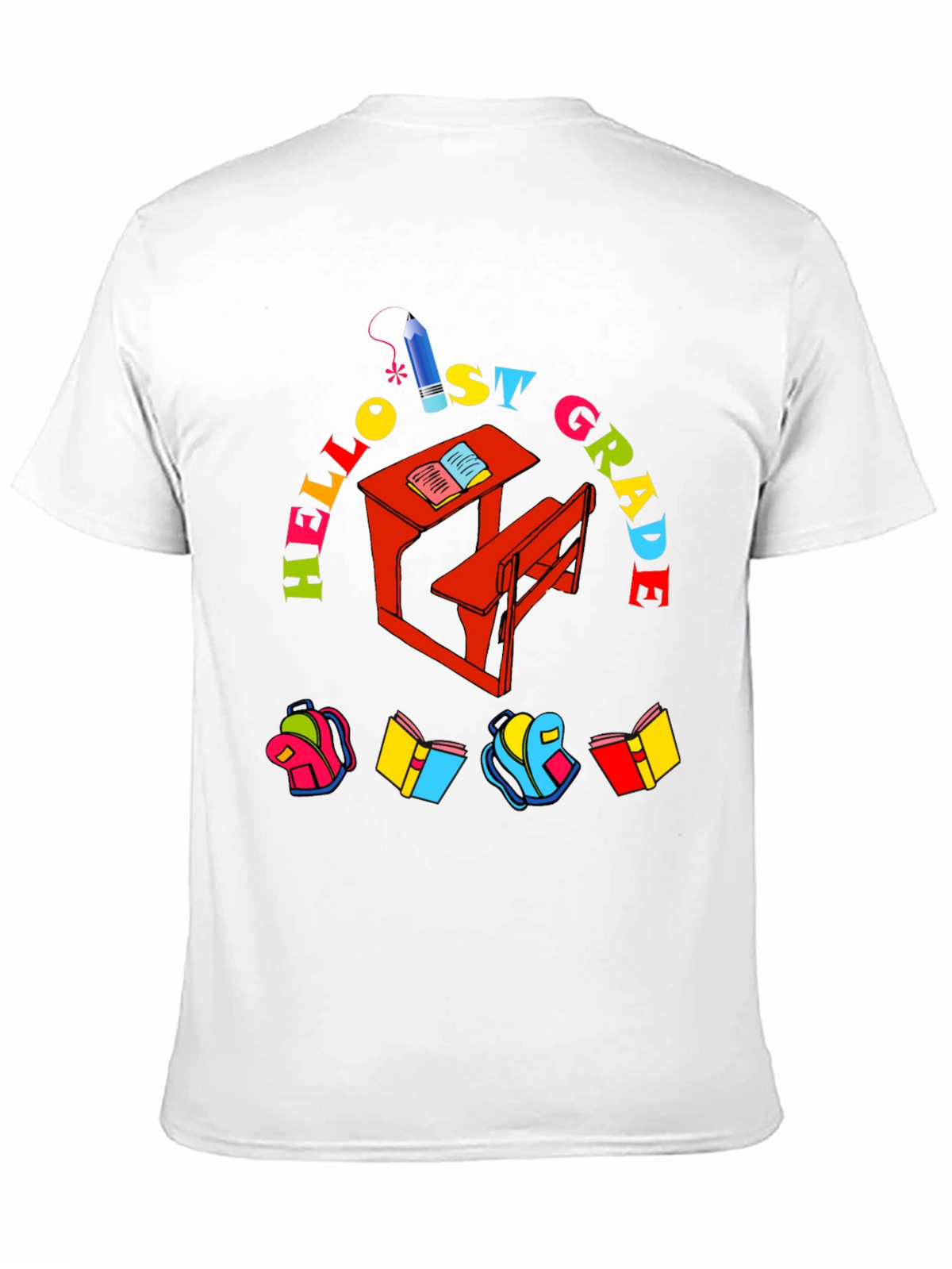 Hello 1st Grade T-Shirt: Back to School Design