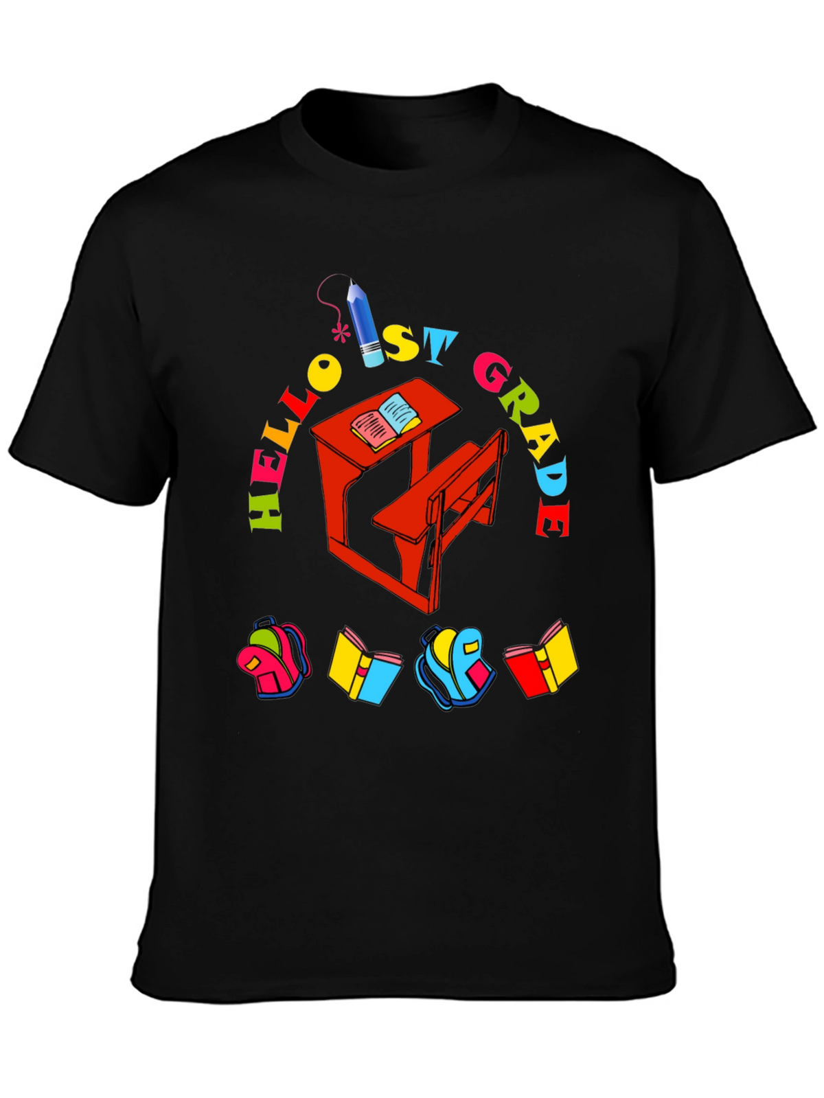 Hello 1st Grade T-Shirt: Back to School Design