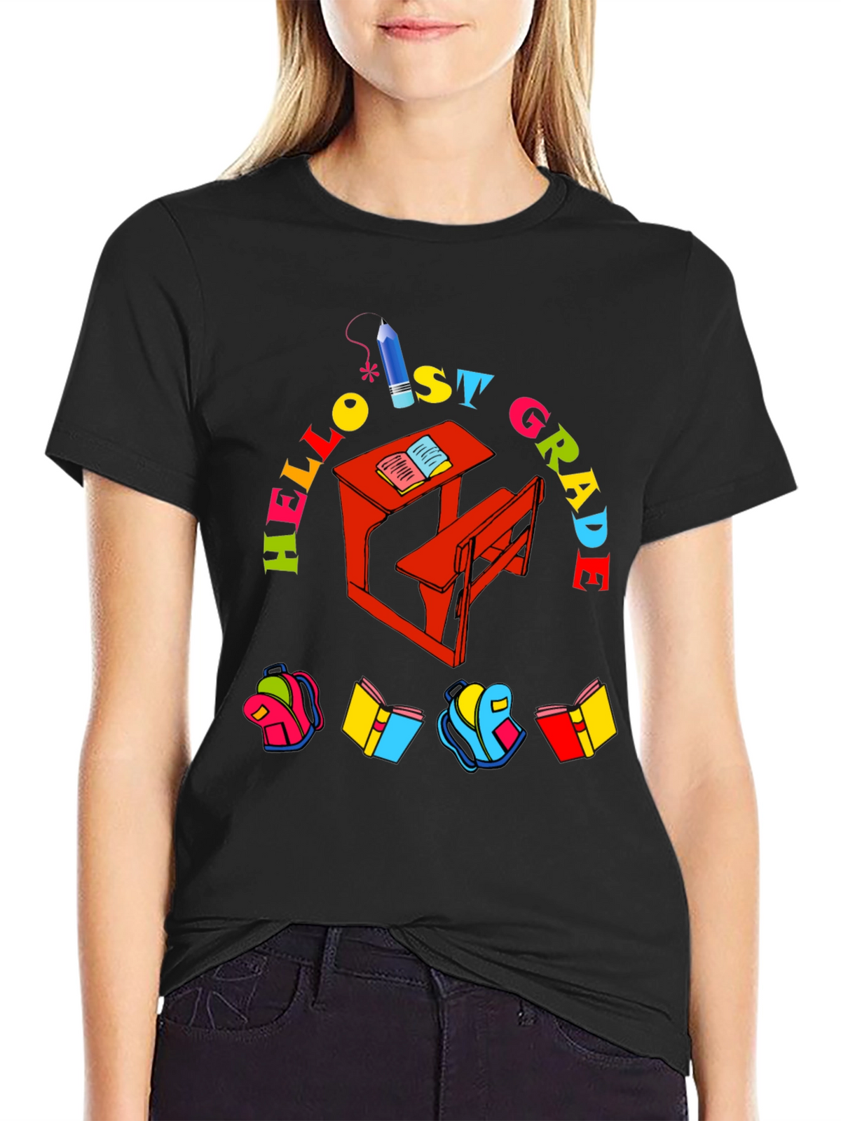 Hello 1st Grade T-Shirt: Back to School Design