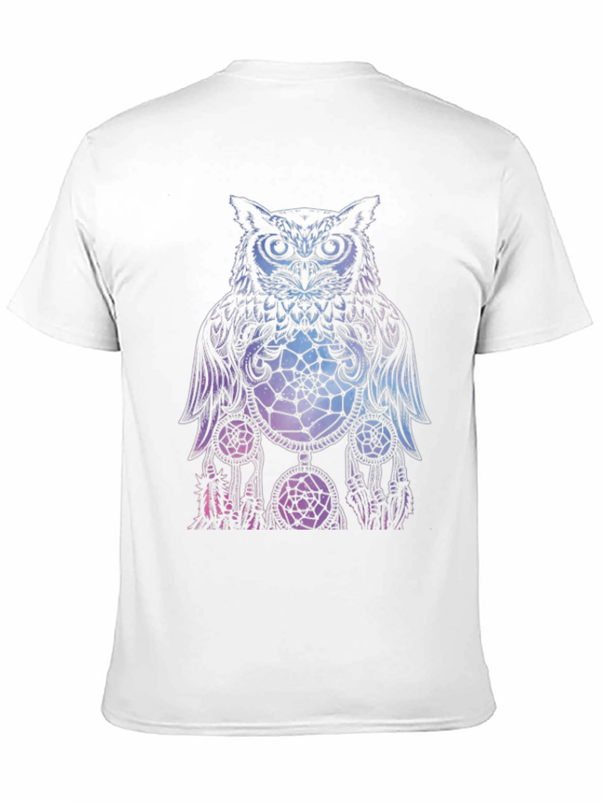 Owl Dreamcatcher Graphic Tee - Black Cotton T-Shirt