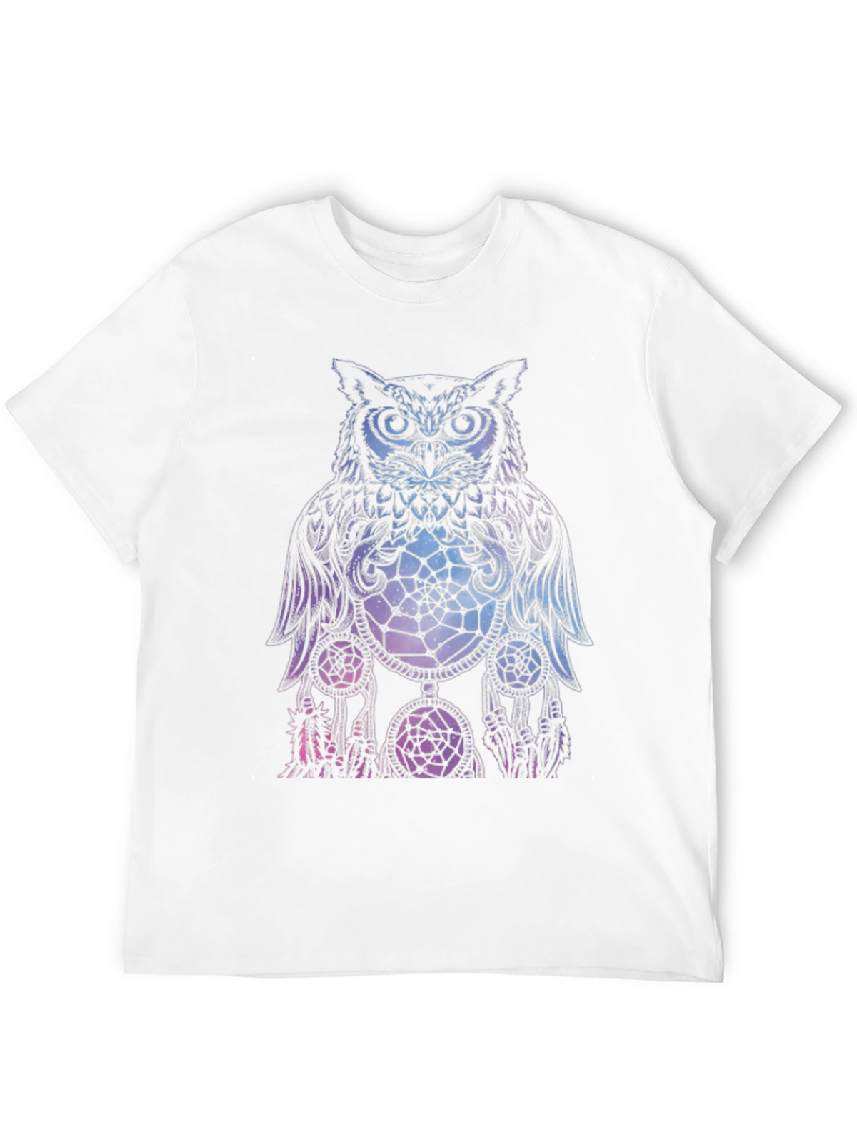 Owl Dreamcatcher Graphic Tee - Black Cotton T-Shirt