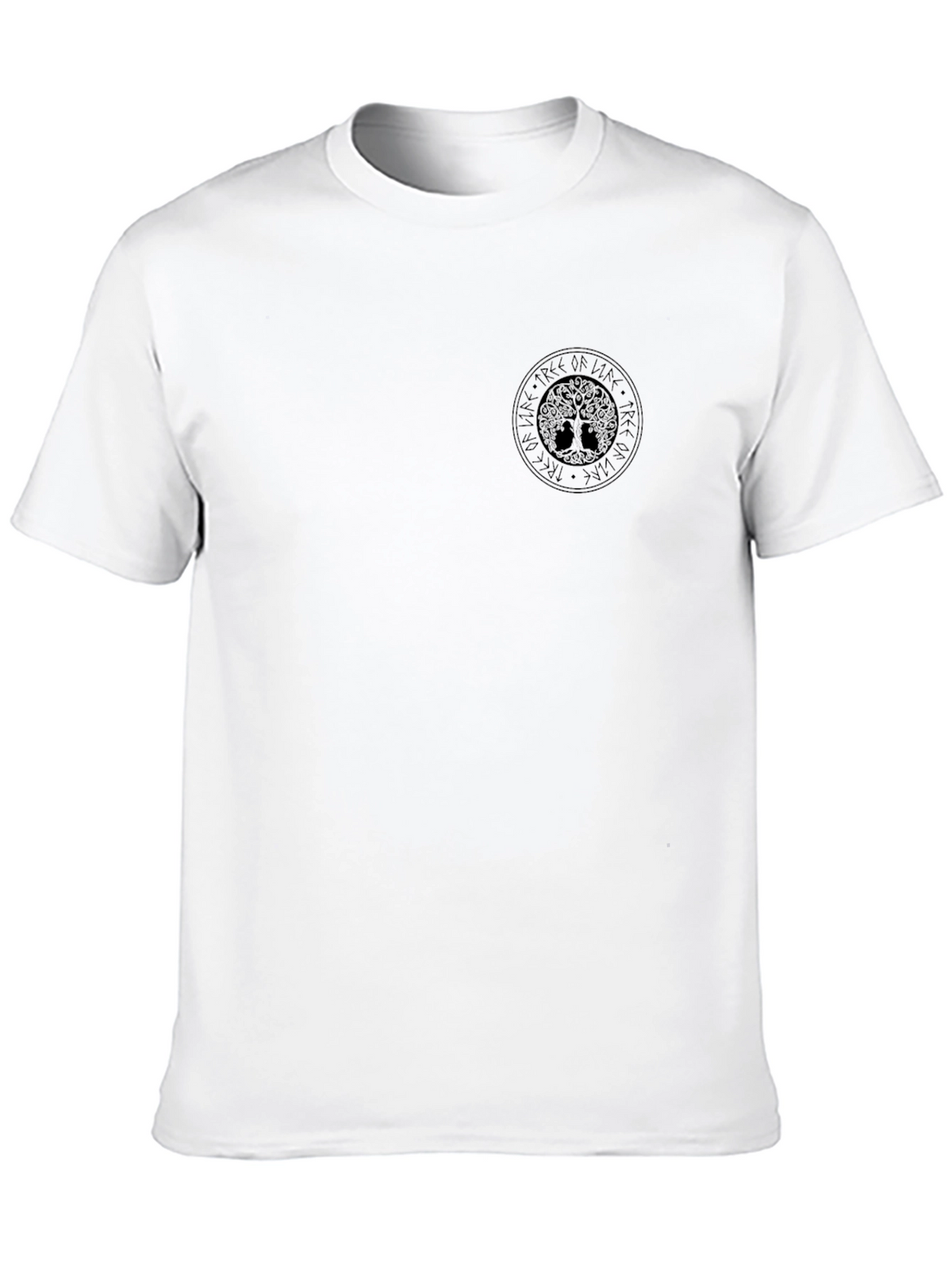 Mens Black Yggdrasil Tree of Life Graphic Tee