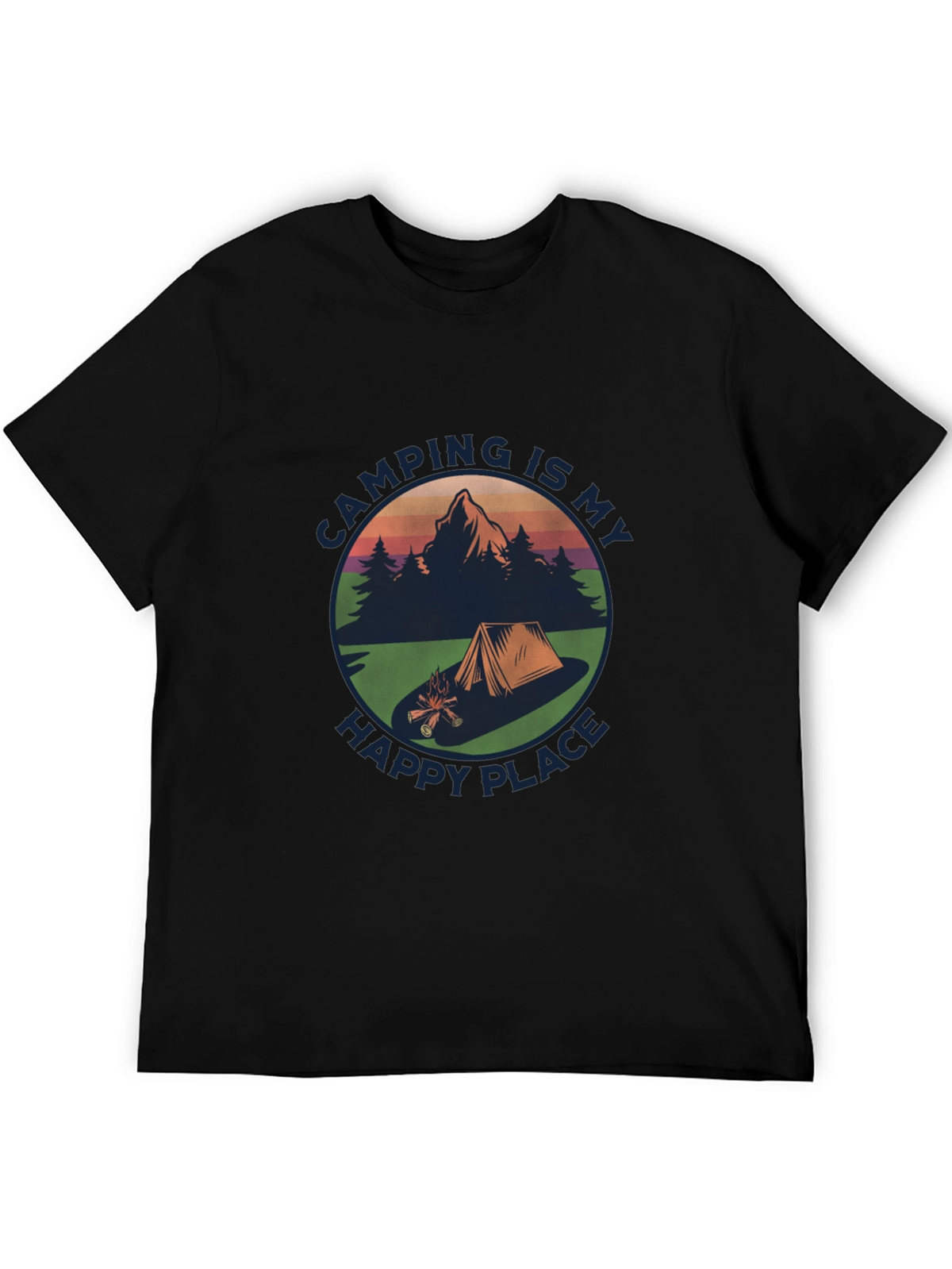 Camping Is My Happy Place Graphic T-Shirt