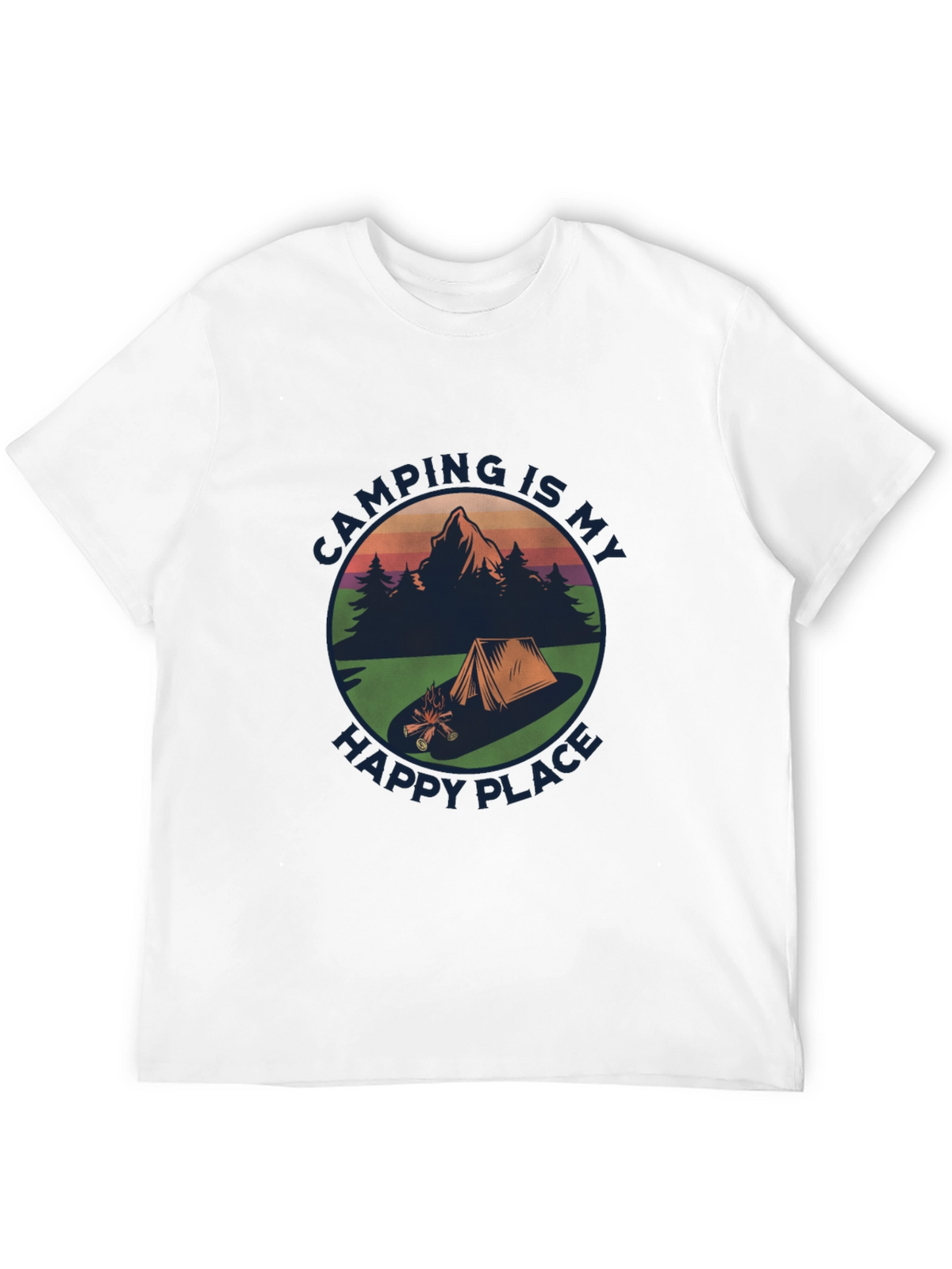 Camping Is My Happy Place Graphic T-Shirt