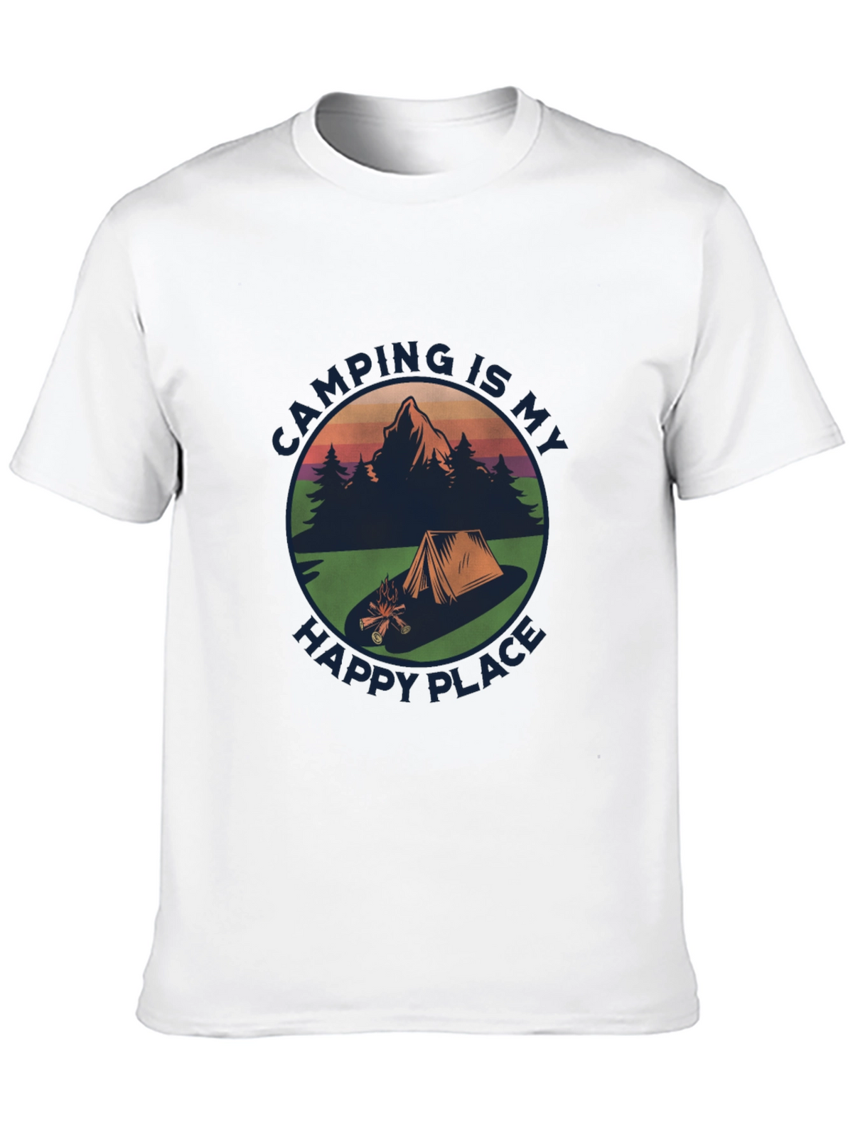 Camping Is My Happy Place Graphic T-Shirt