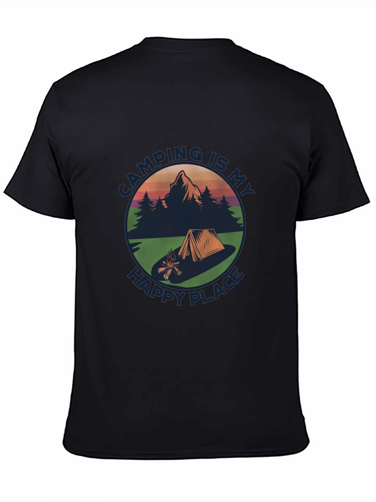 Camping Is My Happy Place Graphic T-Shirt