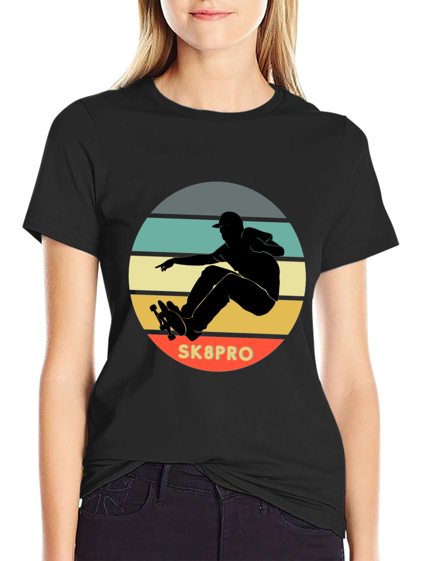 Skateboarding T-Shirt - Retro Style