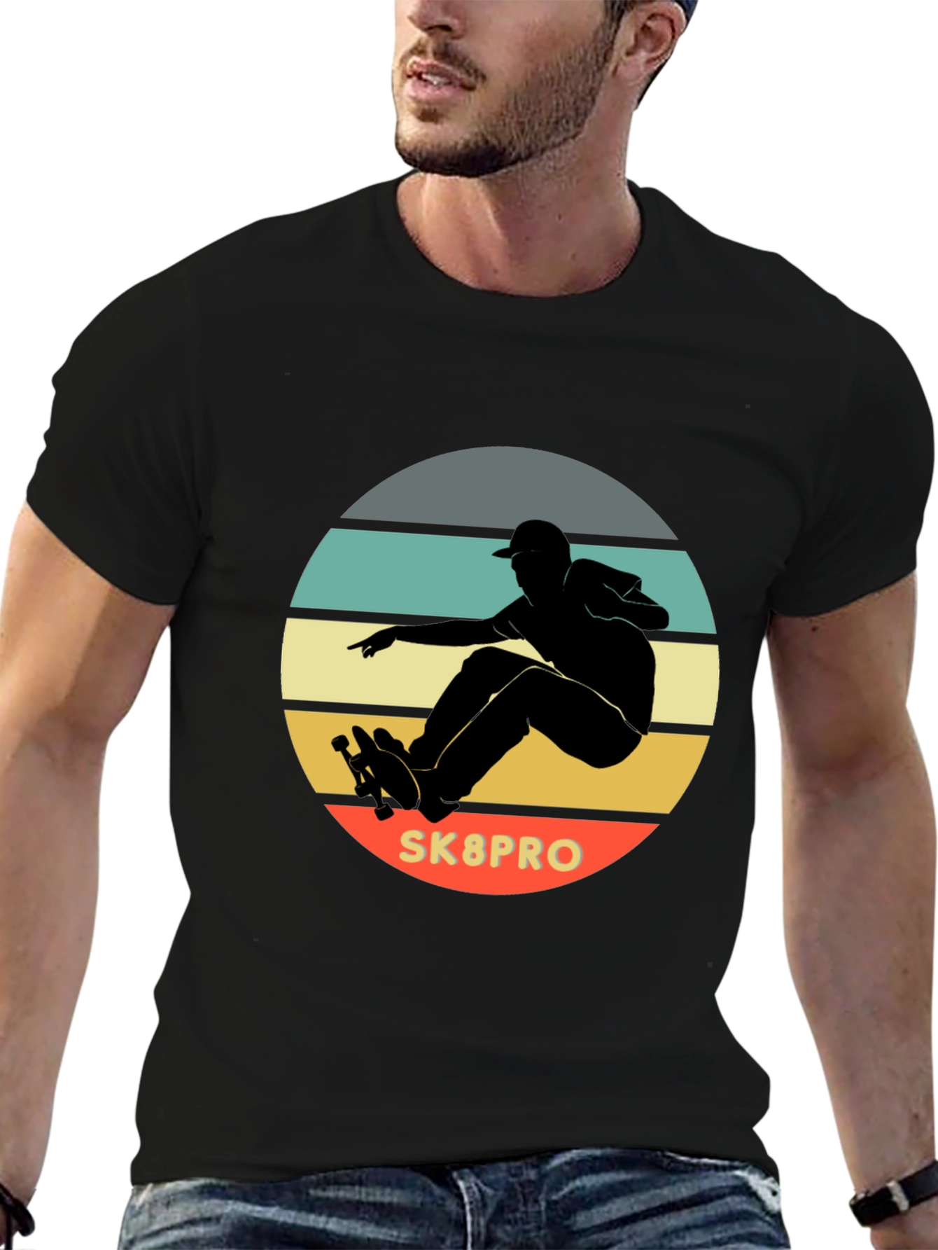 Skateboarding T-Shirt - Retro Style